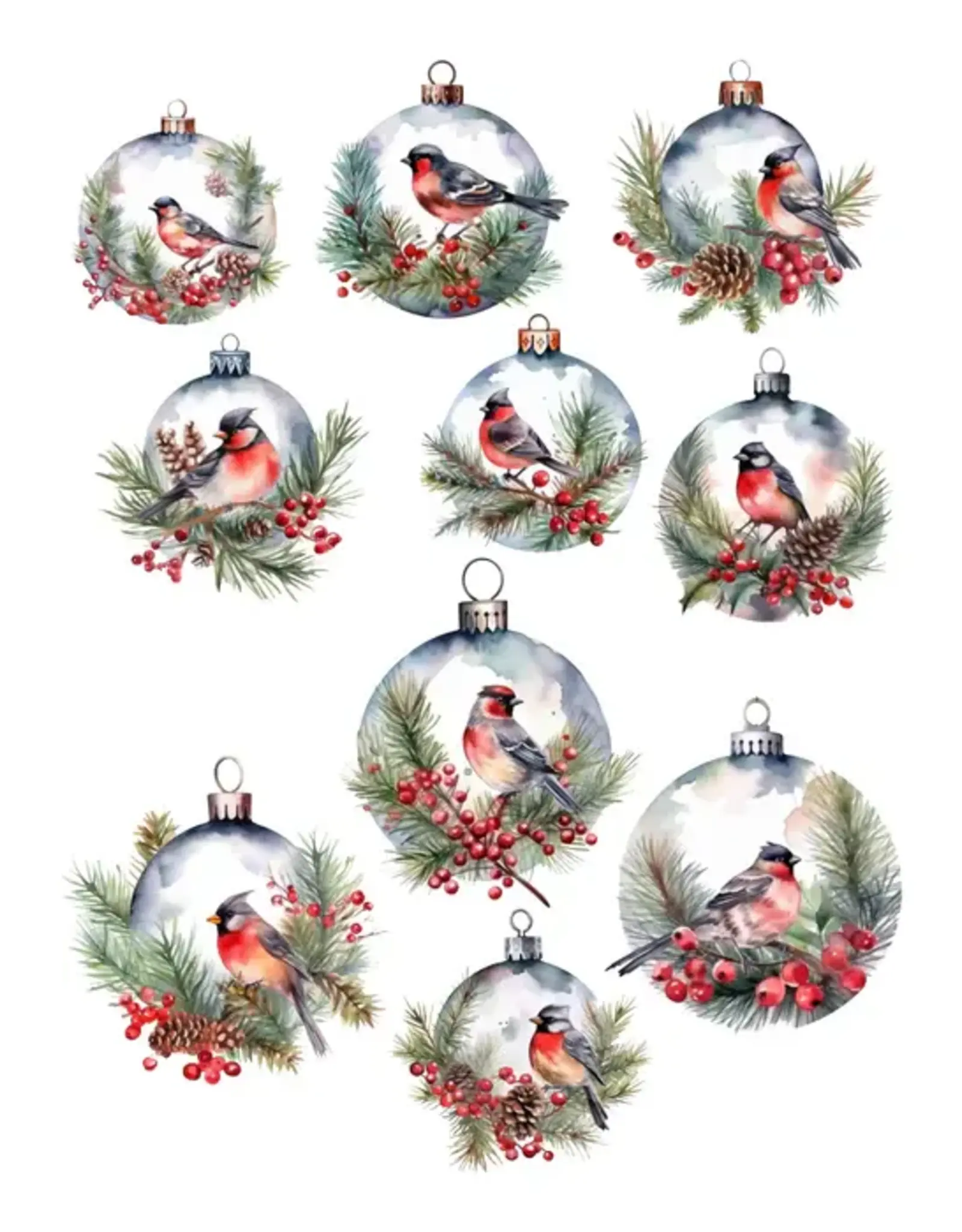 SIMPLY STATED SIMPLY STATED CARDINAL ORNAMENTS SNOW GLOBES EPHEMERA