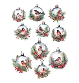 SIMPLY STATED SIMPLY STATED CARDINAL ORNAMENTS SNOW GLOBES EPHEMERA