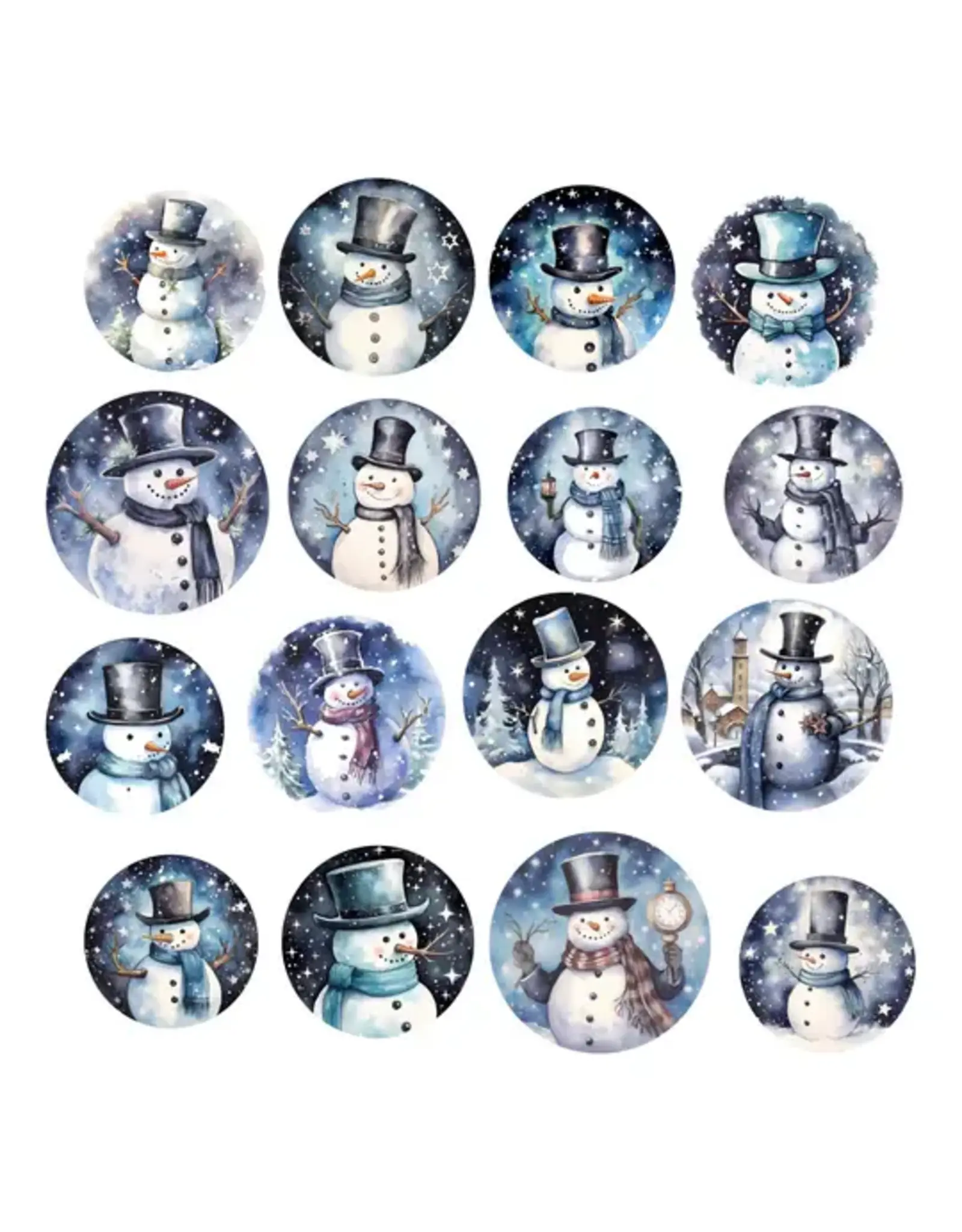 SIMPLY STATED SIMPLY STATED SNOWMAN MEDALLIONS EPHEMERA