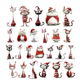 SIMPLY STATED SIMPLY STATED QUIRKY CHRISTMAS CATS EPHEMERA