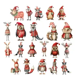 SIMPLY STATED SIMPLY STATED QUIRKY CHRISTMAS ANIMALS EPHEMERA