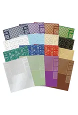 HUNKYDORY CRAFTS LTD. HUNKYDORY FESTIVE FOILED PATTERN STEPPER CARDS - SQUARE CENTREPIECE