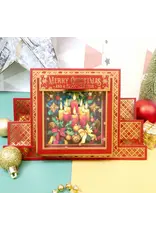 HUNKYDORY CRAFTS LTD. HUNKYDORY FESTIVE FOILED PATTERN STEPPER CARDS - SQUARE CENTREPIECE