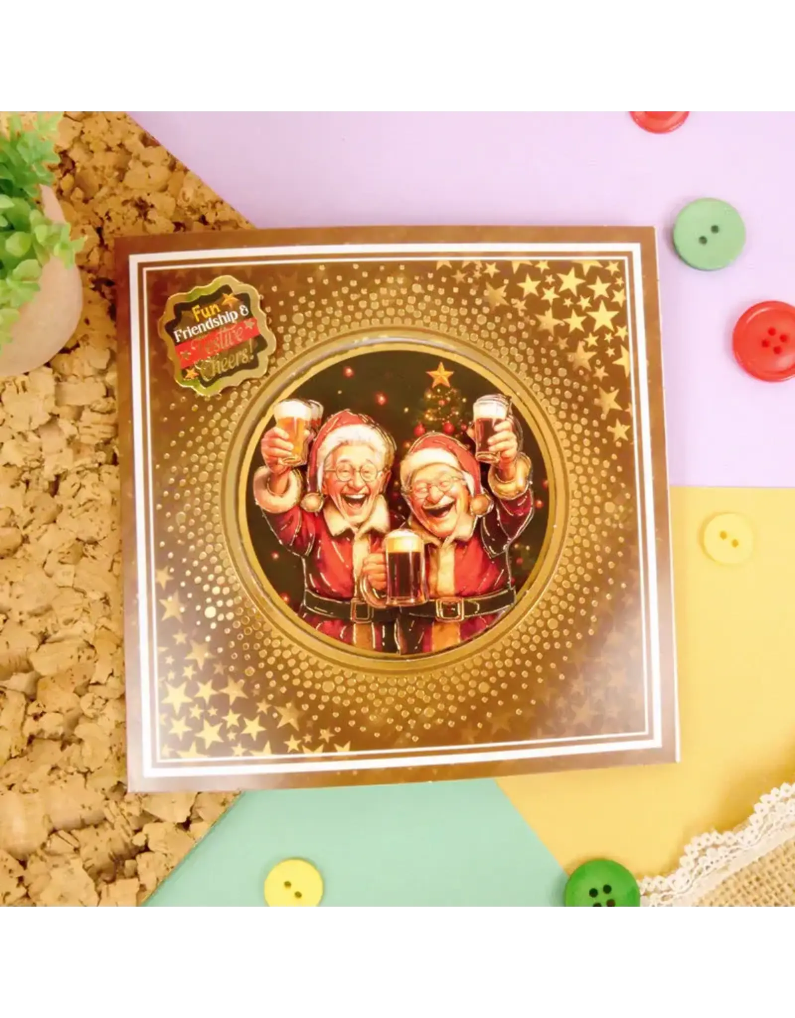 HUNKYDORY CRAFTS LTD. HUNKYDORY DELIGHTFUL GONDEN OLDIES DECOUPAGE CARD KIT