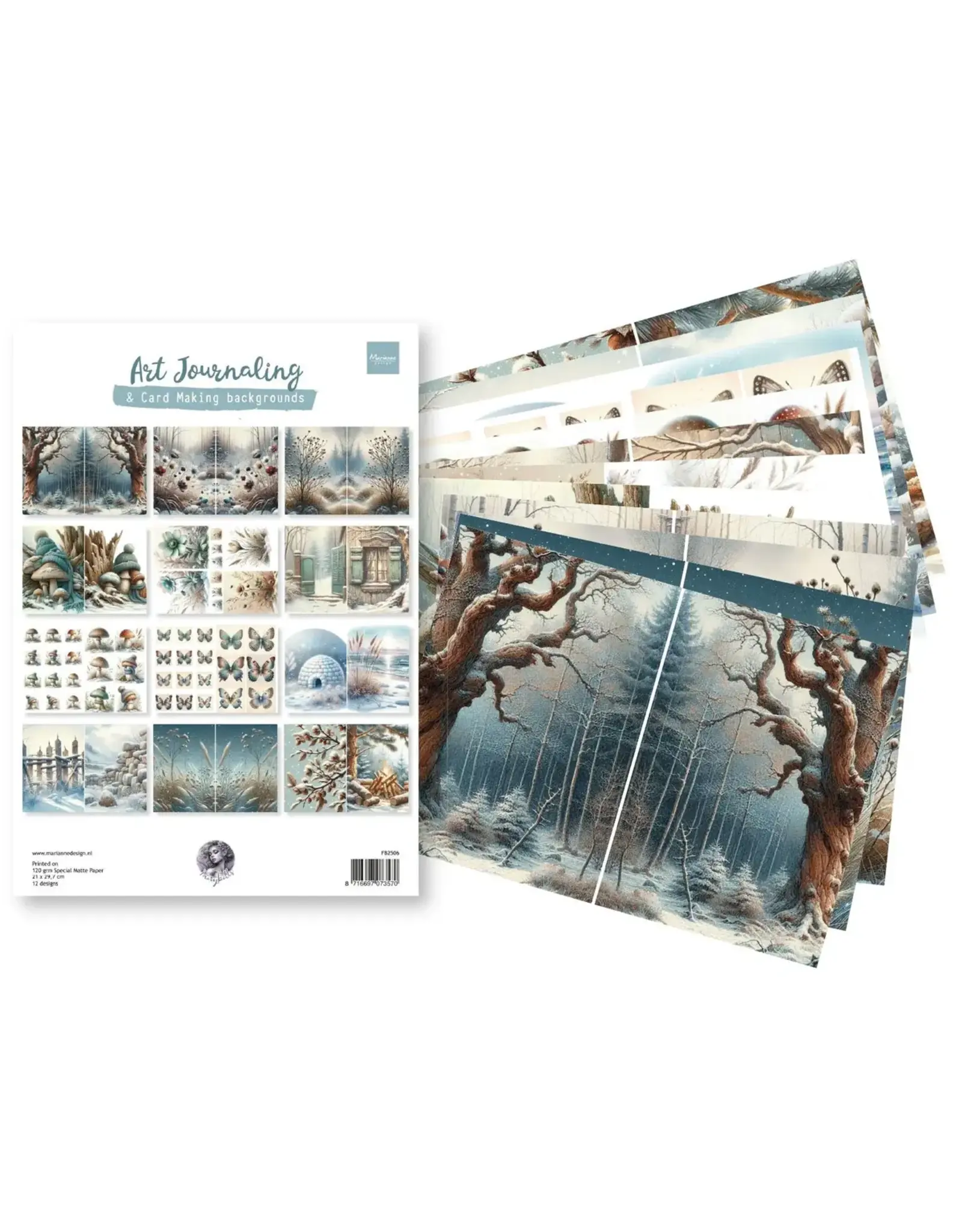 MARIANNE DESIGNS MARIANNE DESIGN ART JOURNALING WINTERSET BY FAIRYBELLS