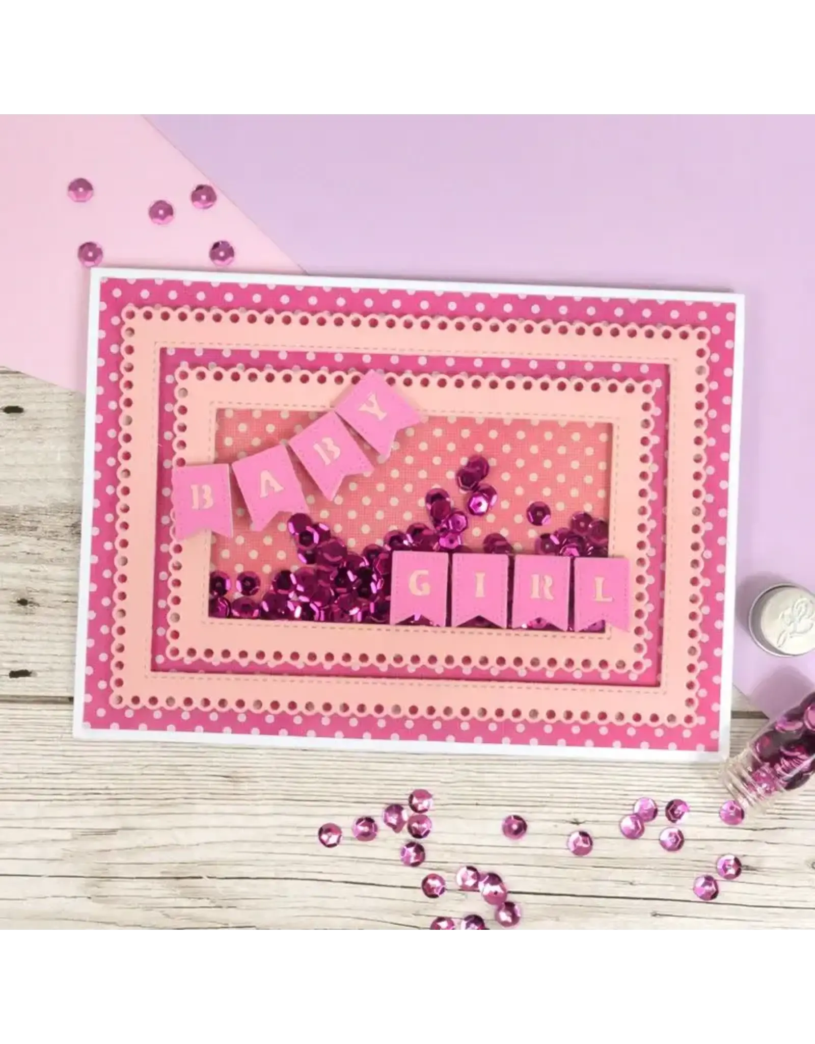 HUNKYDORY CRAFTS LTD. HUNKYDORY MOONSTONE BANNER BUNTING ALPHABET & NUMBERS DIE SET