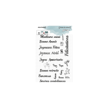DIY & CIE DIY & CIE TEXTES DE CARTERIE CLEAR STAMP SET