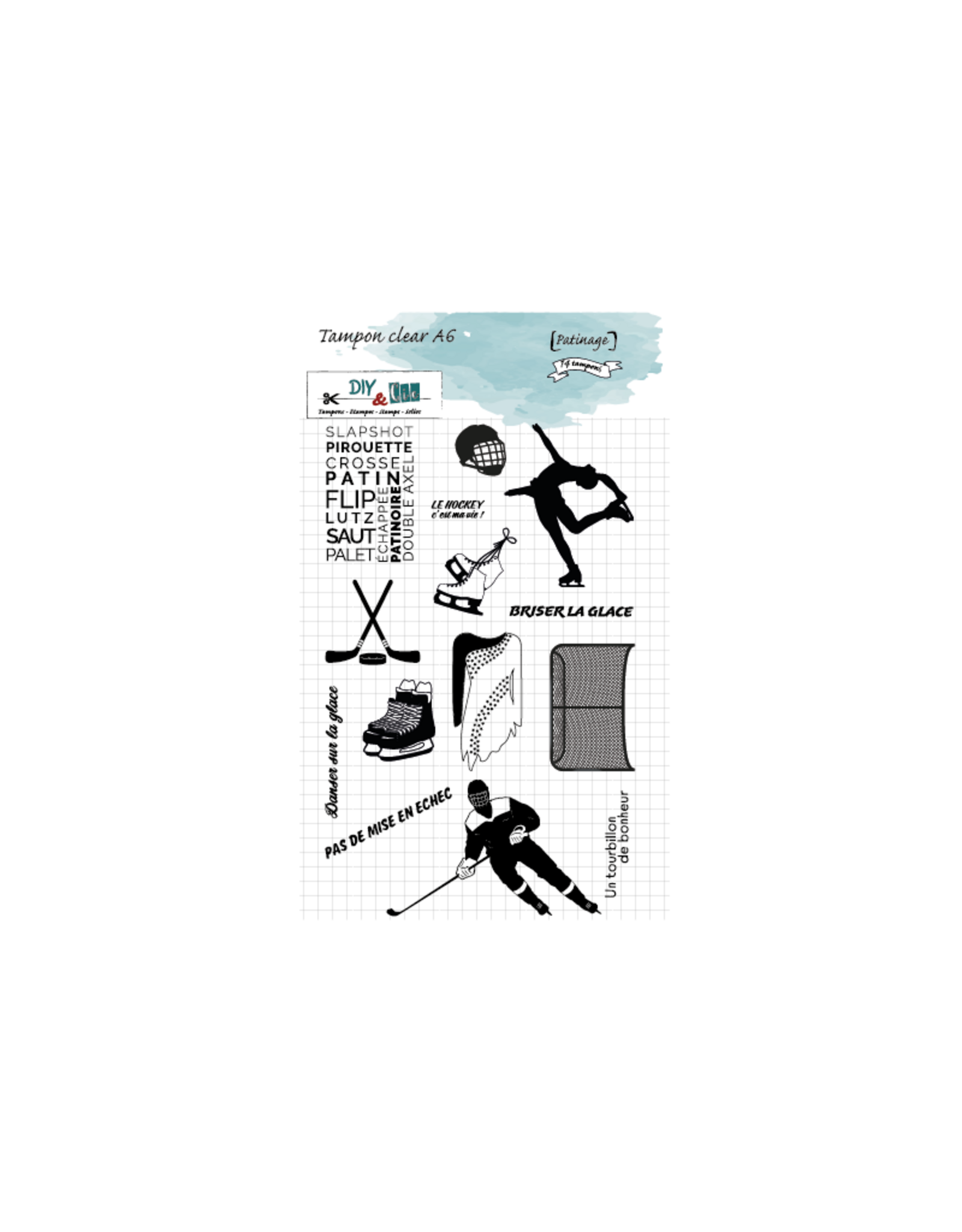 DIY & CIE DIY & CIE SUR LA GLACE CLEAR STAMP SET