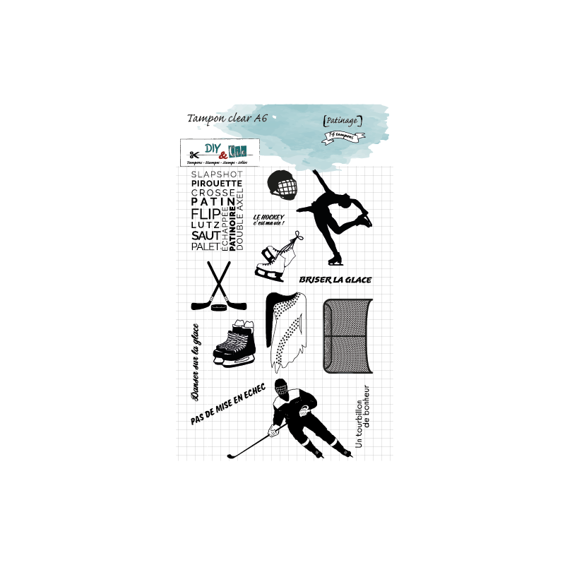 DIY & CIE DIY & CIE SUR LA GLACE CLEAR STAMP SET