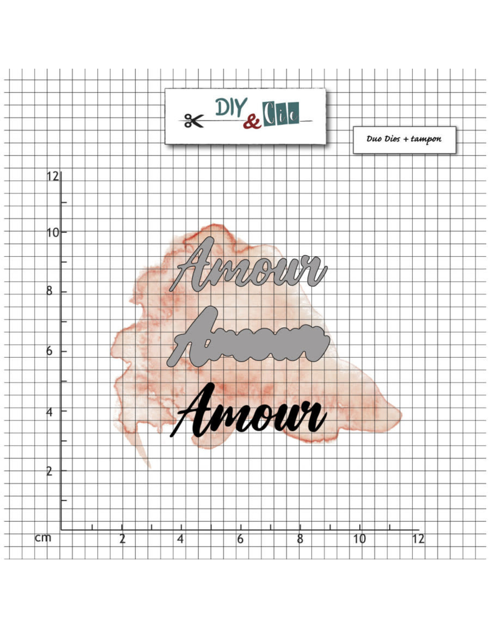 DIY & CIE DIY & CIE AMOUR CLEAR STAMP & DIE SET