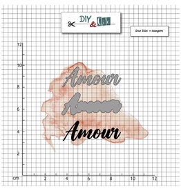 DIY & CIE DIY & CIE AMOUR CLEAR STAMP & DIE SET