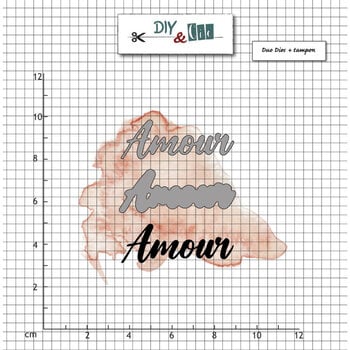 DIY & CIE DIY & CIE AMOUR CLEAR STAMP & DIE SET