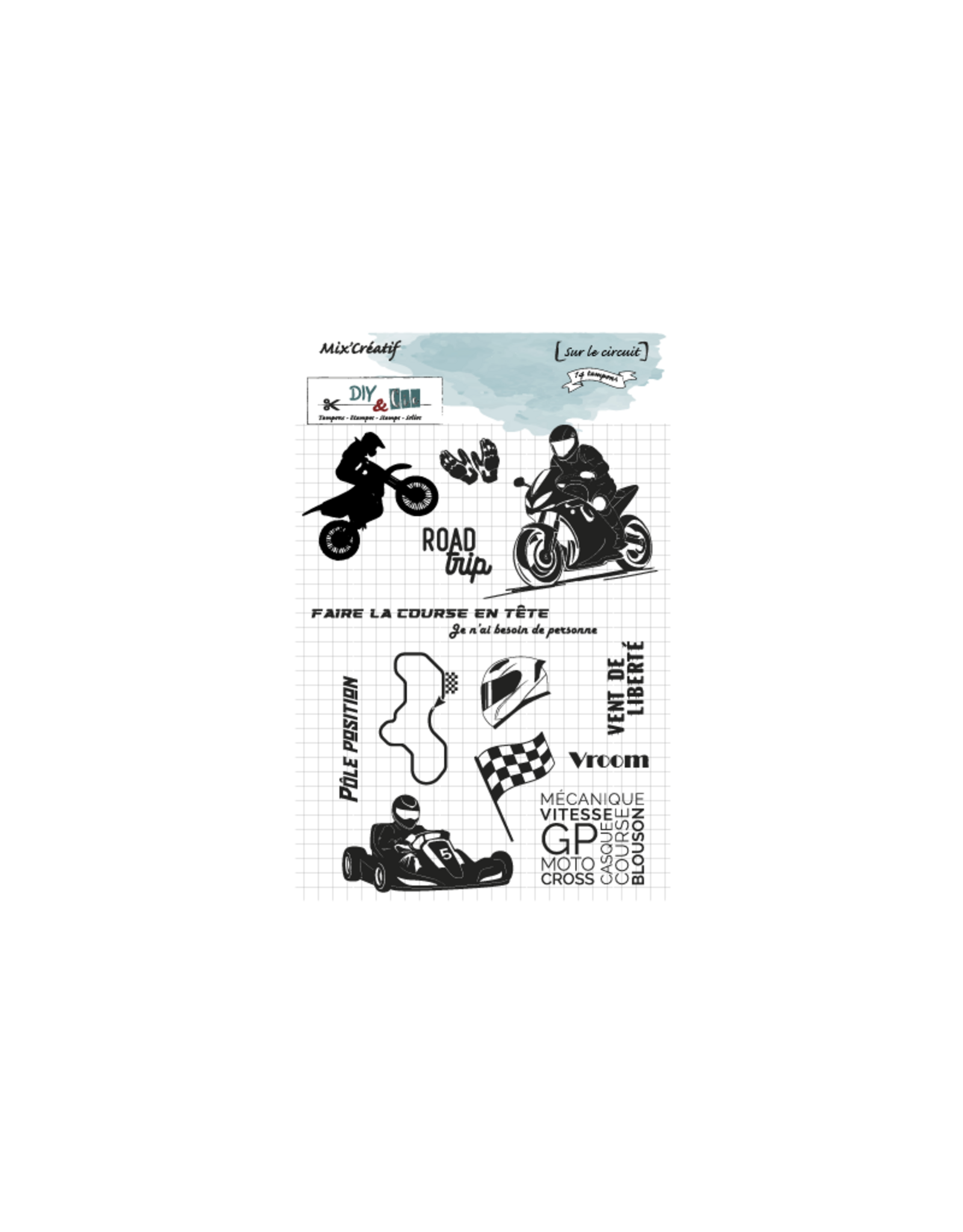 DIY & CIE DIY & CIE SUR LE CIRCUIT CLEAR STAMP SET