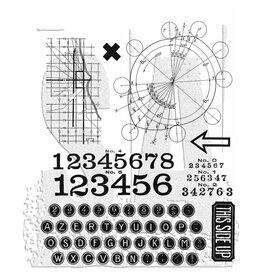 STAMPERS ANONYMOUS STAMPERS ANONYMOUS TIM HOLTZ DECONSTRUCTED 7x8.5 CLING STAMP SET