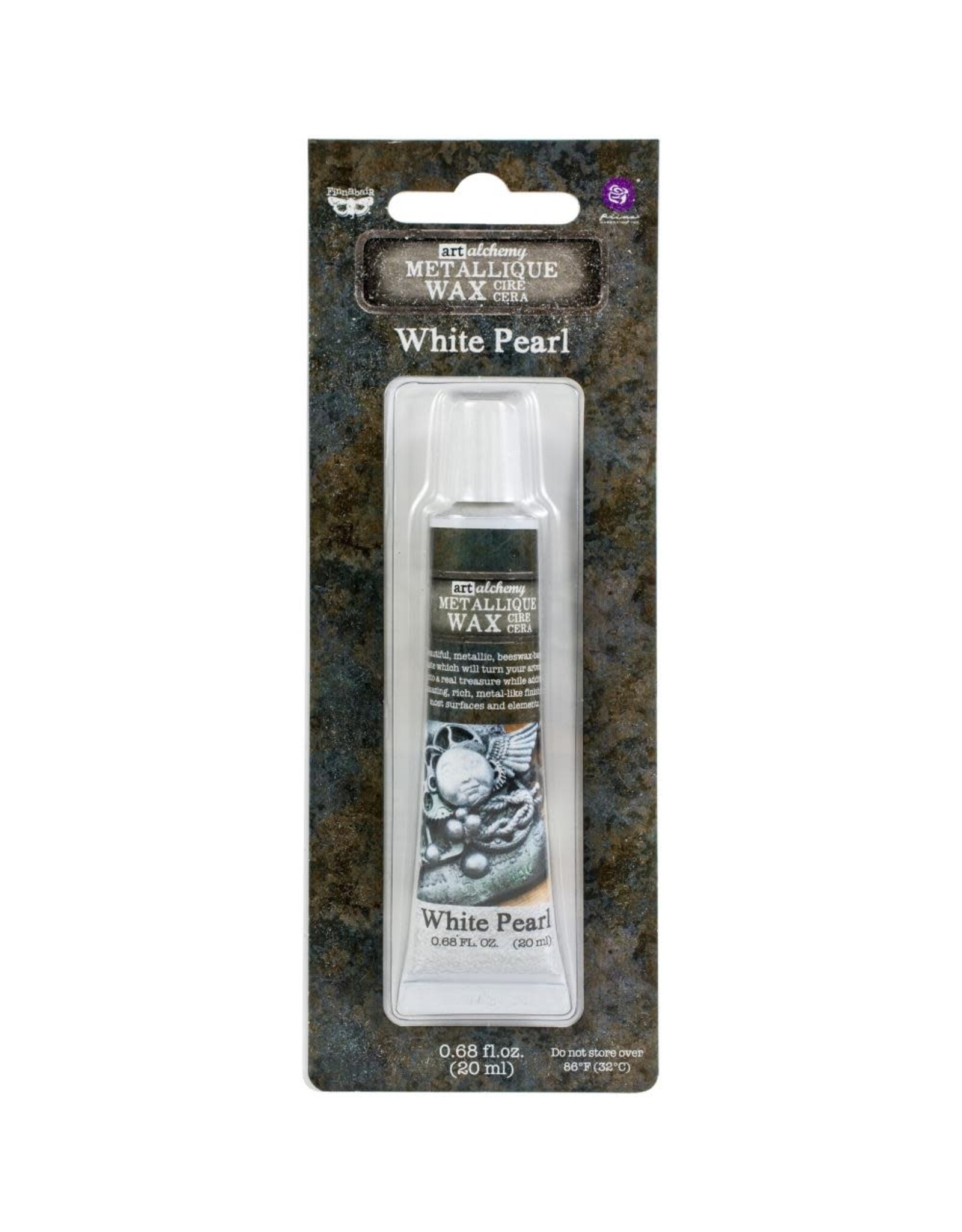 PRIMA PRIMA FINNABAIR ART ALCHEMY WHITE PEARL METALLIC WAX