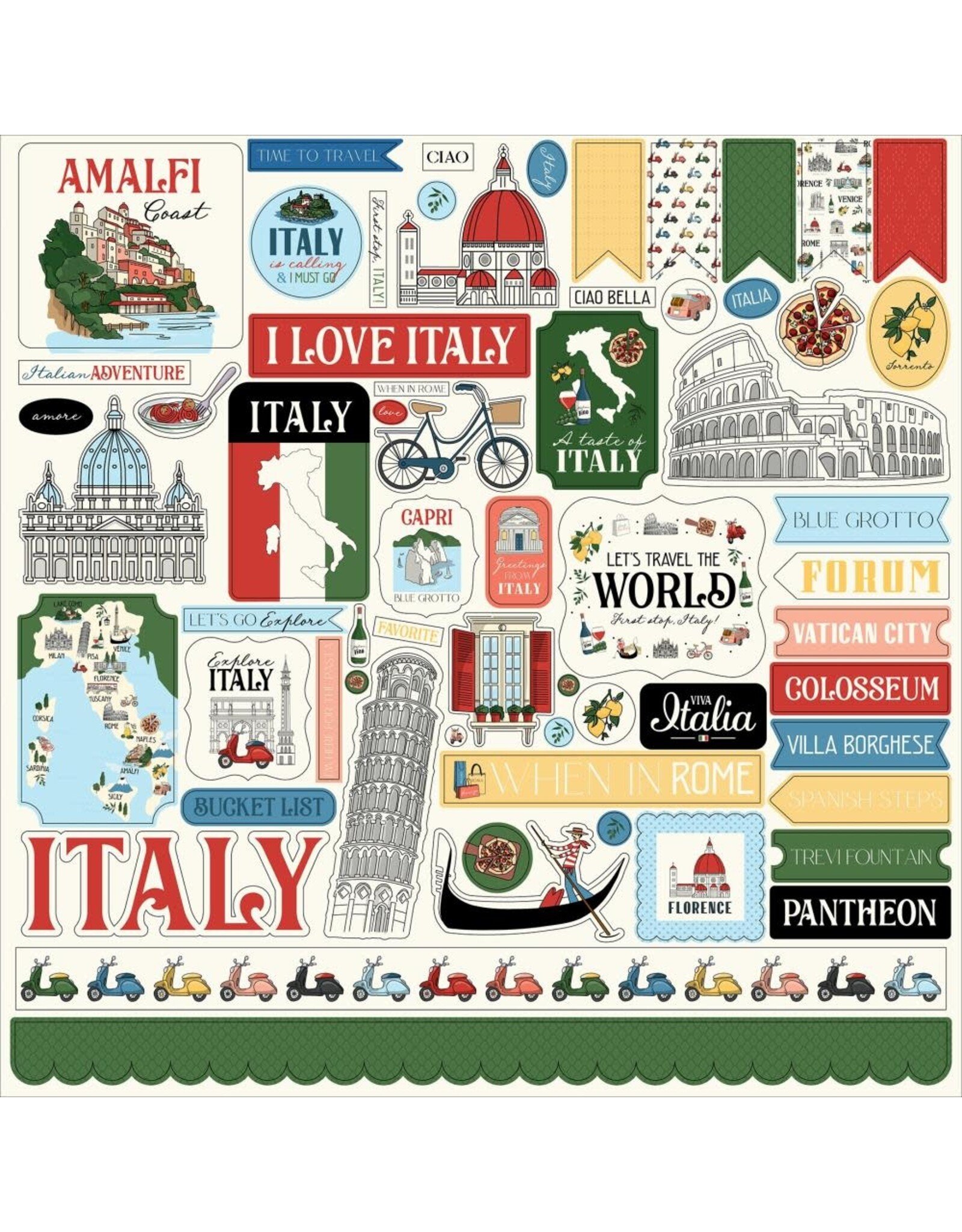 CARTA BELLA CARTA BELLA ITALY 12x12 CARDSTOCK STICKERS