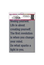 RANGER RANGER DINA WAKLEY MEDIA STENCIL CREATE YOURSELF 9"X6"
