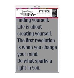 RANGER RANGER DINA WAKLEY MEDIA STENCIL CREATE YOURSELF 9"X6"