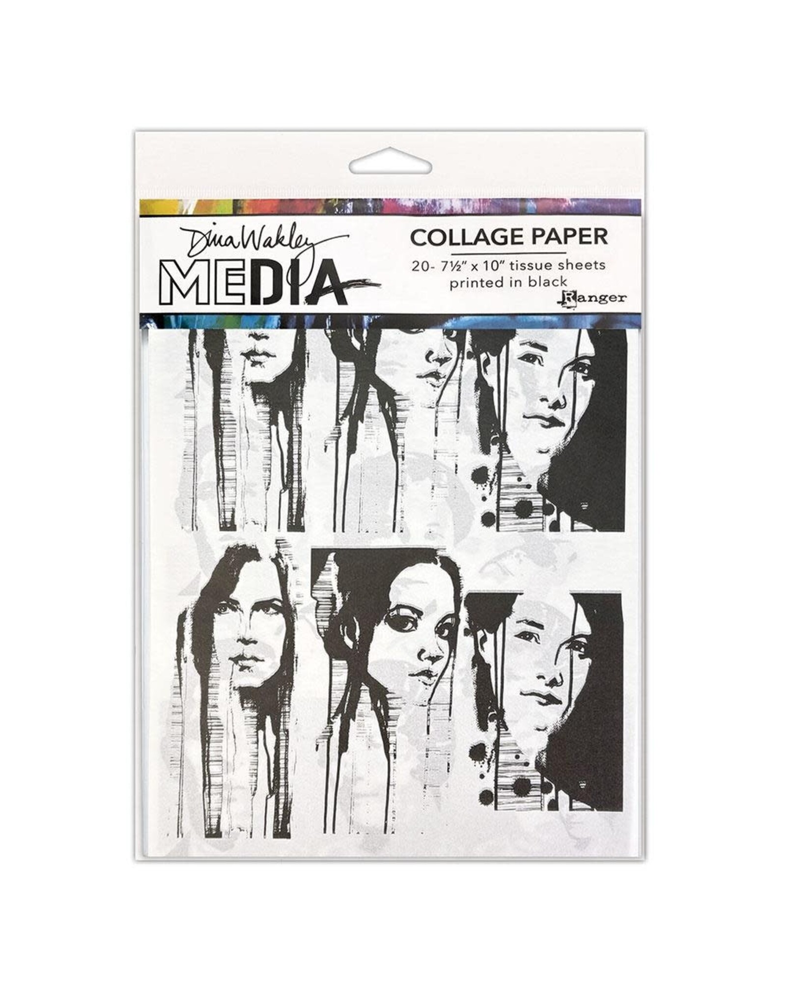 RANGER RANGER DINA WAKLEY MEDIA COLLAGE TISSUE PAPER PHOTO TRANSFERS 20PK 7.5X10