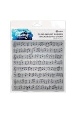 RANGER RANGER SIMON HURLEY CREATE SHEET MUSIC 6x6 CLING STAMP