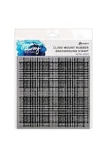 RANGER RANGER SIMON HURLEY CREATE TARTAN PLAID 6x6 CLING STAMP