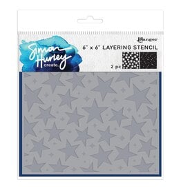 RANGER RANGER SIMON HURLEY SPARKLING STARS 6x6 STENCIL SET
