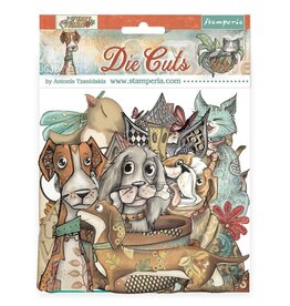 STAMPERIA STAMPERIA FURRY FRIENDS CHIPBOARD DIE CUTS