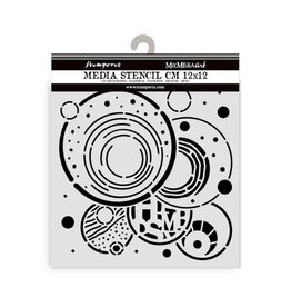 STAMPERIA STAMPERIA FURRY FRIENDS VIBRANT CIRCLES 12x12cm STENCIL