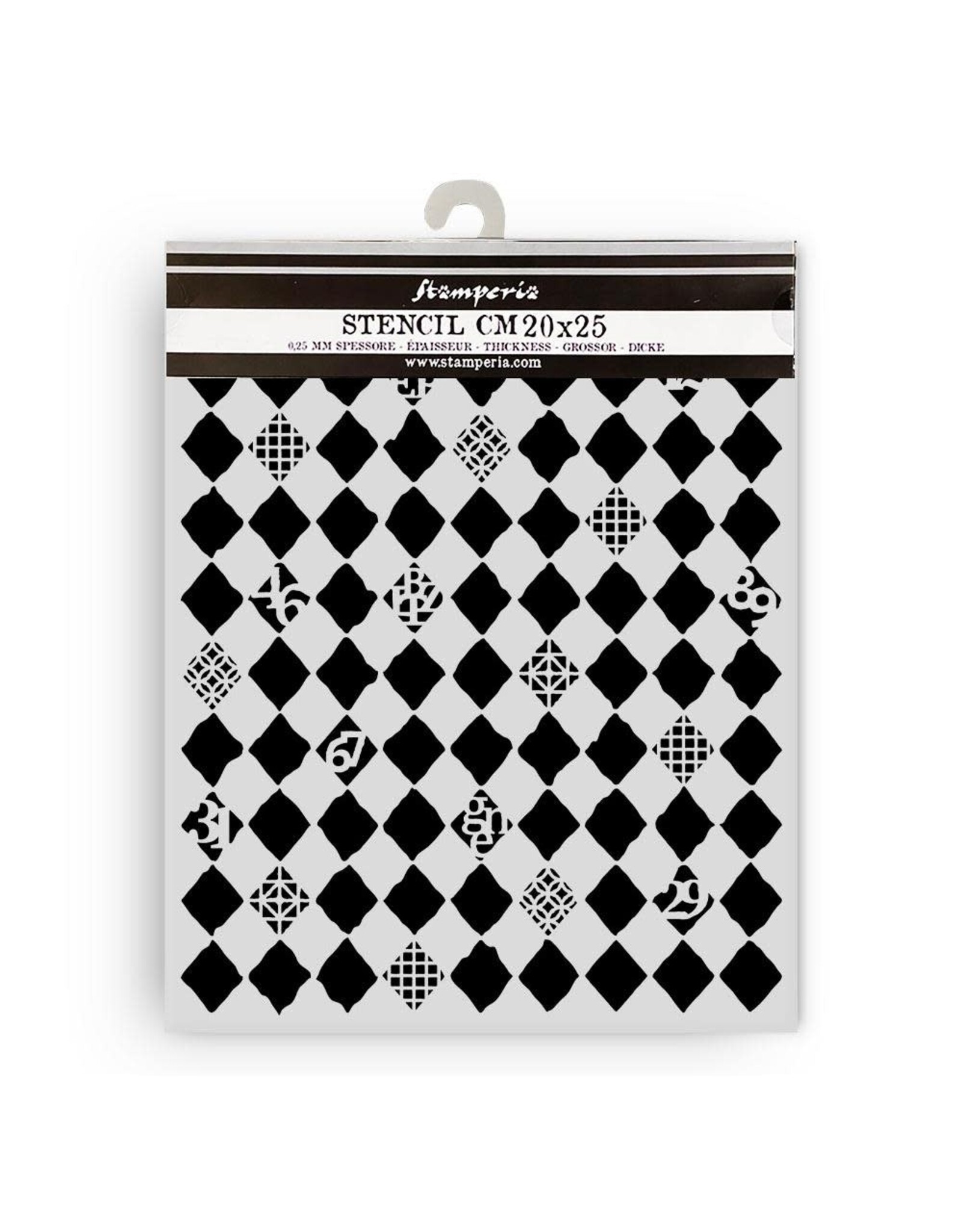 STAMPERIA STAMPERIA FURRY FRIENDS RHOMBUS PATTERN 20x25cm STENCIL