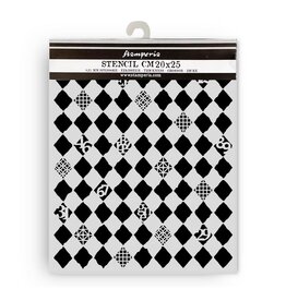 STAMPERIA STAMPERIA FURRY FRIENDS RHOMBUS PATTERN 20x25cm STENCIL