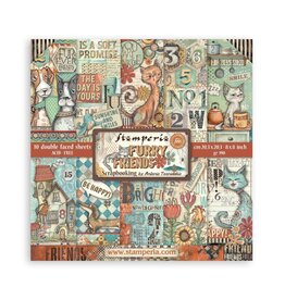 STAMPERIA STAMPERIA FURRY FRIENDS 8x8 PAPER PACK 10 SHEETS