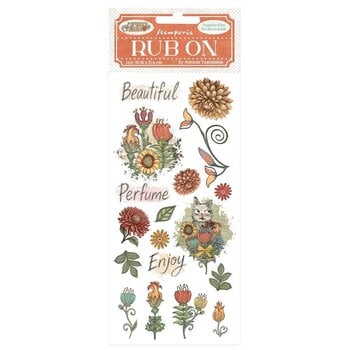 STAMPERIA STAMPERIA FURRY FRIENDS FLOWERS RUB-ON