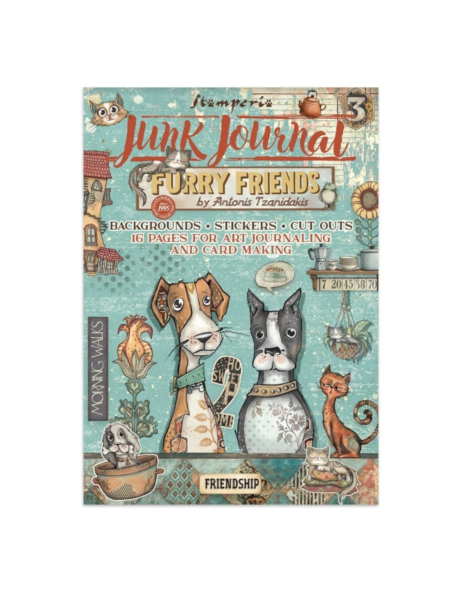 STAMPERIA STAMPERIA FURRY FRIENDS JUNK JOURNAL