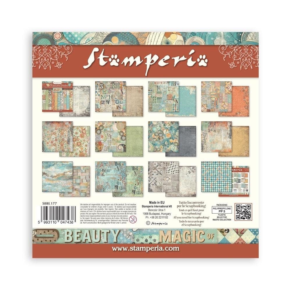STAMPERIA STAMPERIA FURRY FRIENDS BACKGROUNDS SELECTION 12x12 PAPER PACK 10 SHEETS