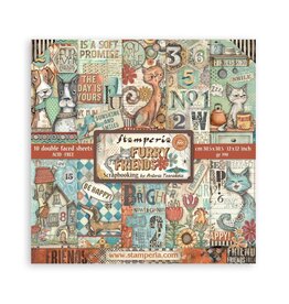 STAMPERIA STAMPERIA FURRY FRIENDS 12x12 COLLECTION PACK 10 SHEETS