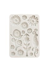 STAMPERIA STAMPERIA FURRY FRIENDS FLOWERS A5 SILICONE MOULD