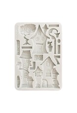 STAMPERIA STAMPERIA FURRY FRIENDS HOUSES A5 SILICONE MOULD