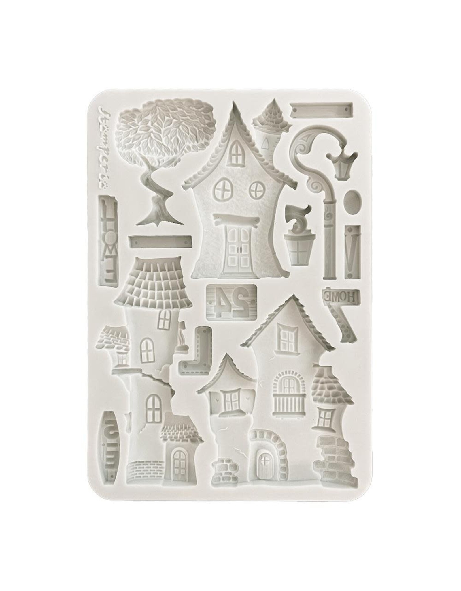 STAMPERIA STAMPERIA FURRY FRIENDS HOUSES A5 SILICONE MOULD