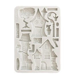 STAMPERIA STAMPERIA FURRY FRIENDS HOUSES A5 SILICONE MOULD