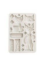 STAMPERIA STAMPERIA FURRY FRIENDS CATS A5 SILICONE MOULD