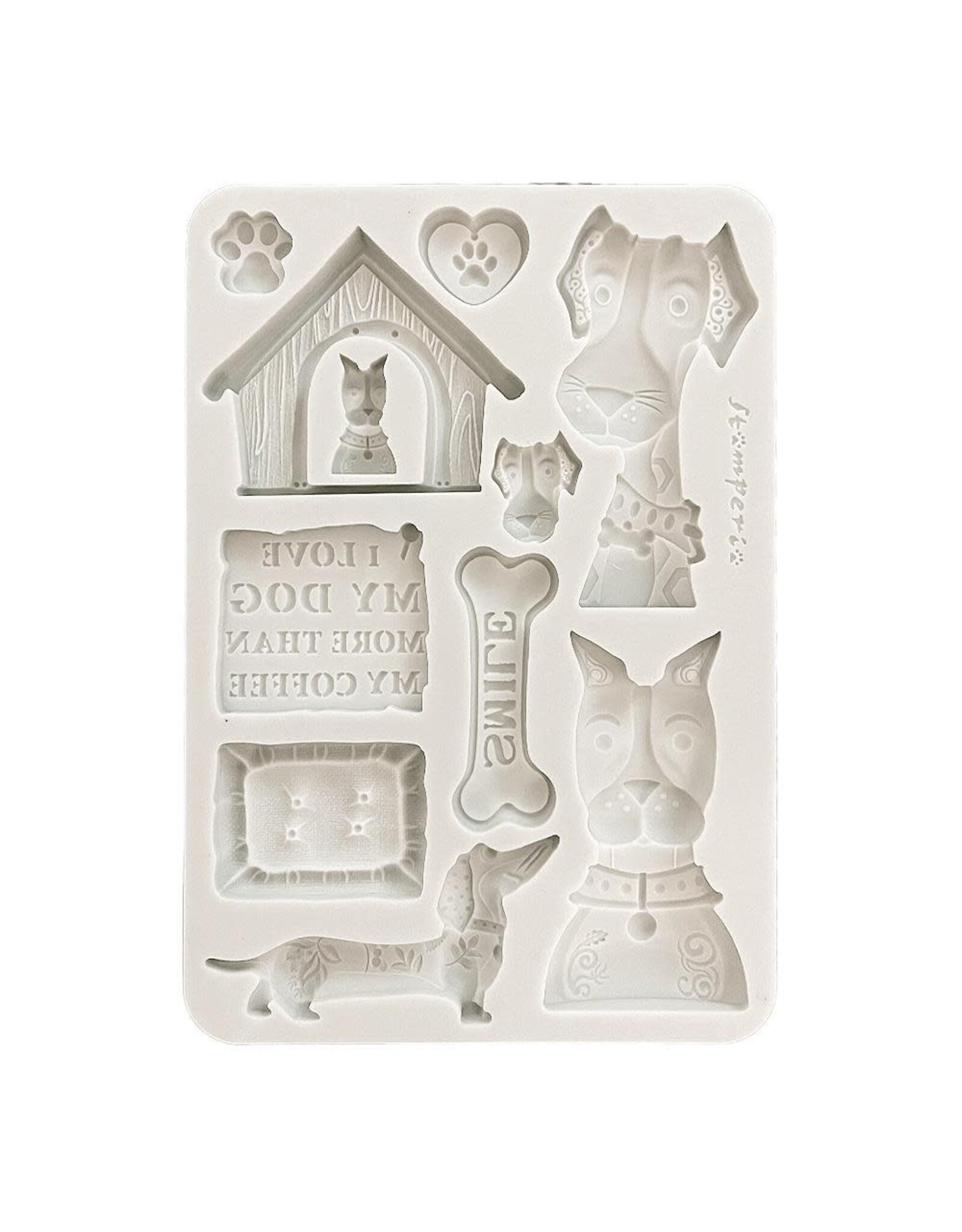 STAMPERIA STAMPERIA FURRY FRIENDS I LOVE MY DOG A5 SILICONE MOULD