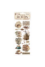STAMPERIA STAMPERIA COFFEE AND CHOCOLATE VINTAGE COFFEE MOMENTS RUB-ON