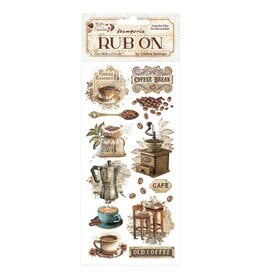 STAMPERIA STAMPERIA COFFEE AND CHOCOLATE VINTAGE COFFEE MOMENTS RUB-ON