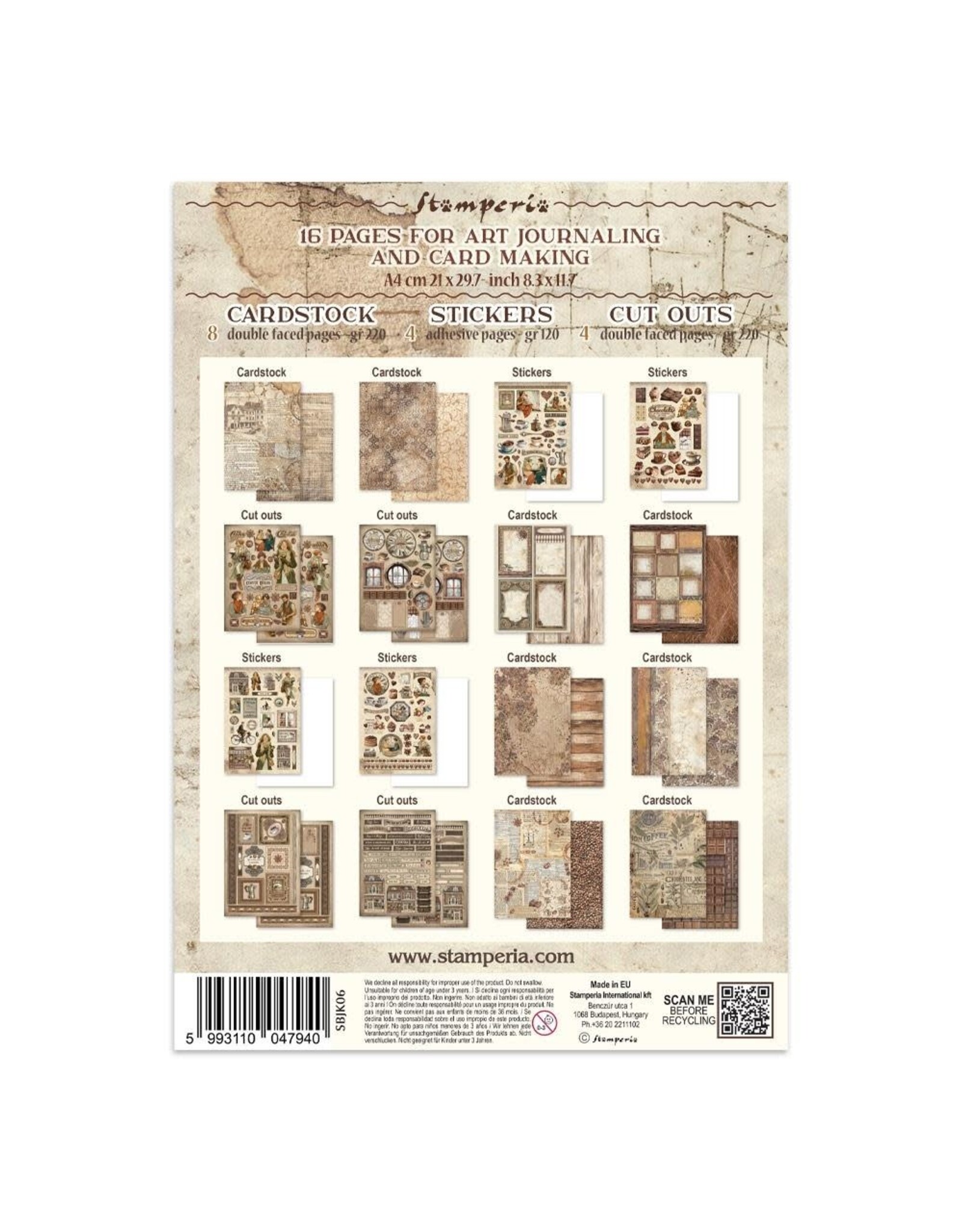 STAMPERIA STAMPERIA COFFEE AND CHOCOLATE JUNK JOURNAL