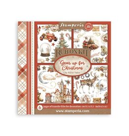 STAMPERIA STAMPERIA GEAR UP FOR CHRISTMAS ASSORTED RUB-ONS 6/PK