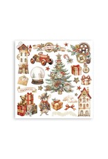 STAMPERIA STAMPERIA GEAR UP FOR CHRISTMAS ASSORTED RUB-ONS 6/PK