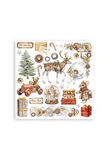 STAMPERIA STAMPERIA GEAR UP FOR CHRISTMAS ASSORTED RUB-ONS 6/PK