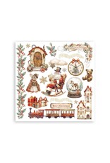 STAMPERIA STAMPERIA GEAR UP FOR CHRISTMAS ASSORTED RUB-ONS 6/PK
