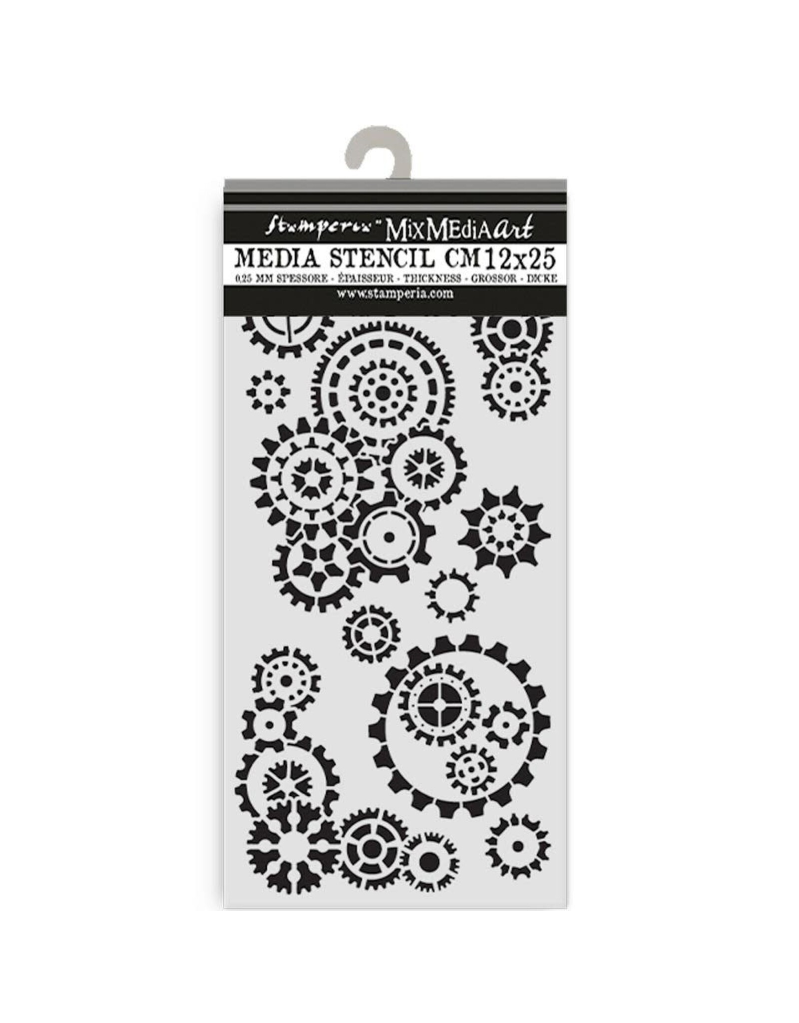 STAMPERIA STAMPERIA GEAR UP FOR CHRISTMAS GEARS 12x25cm STENCIL