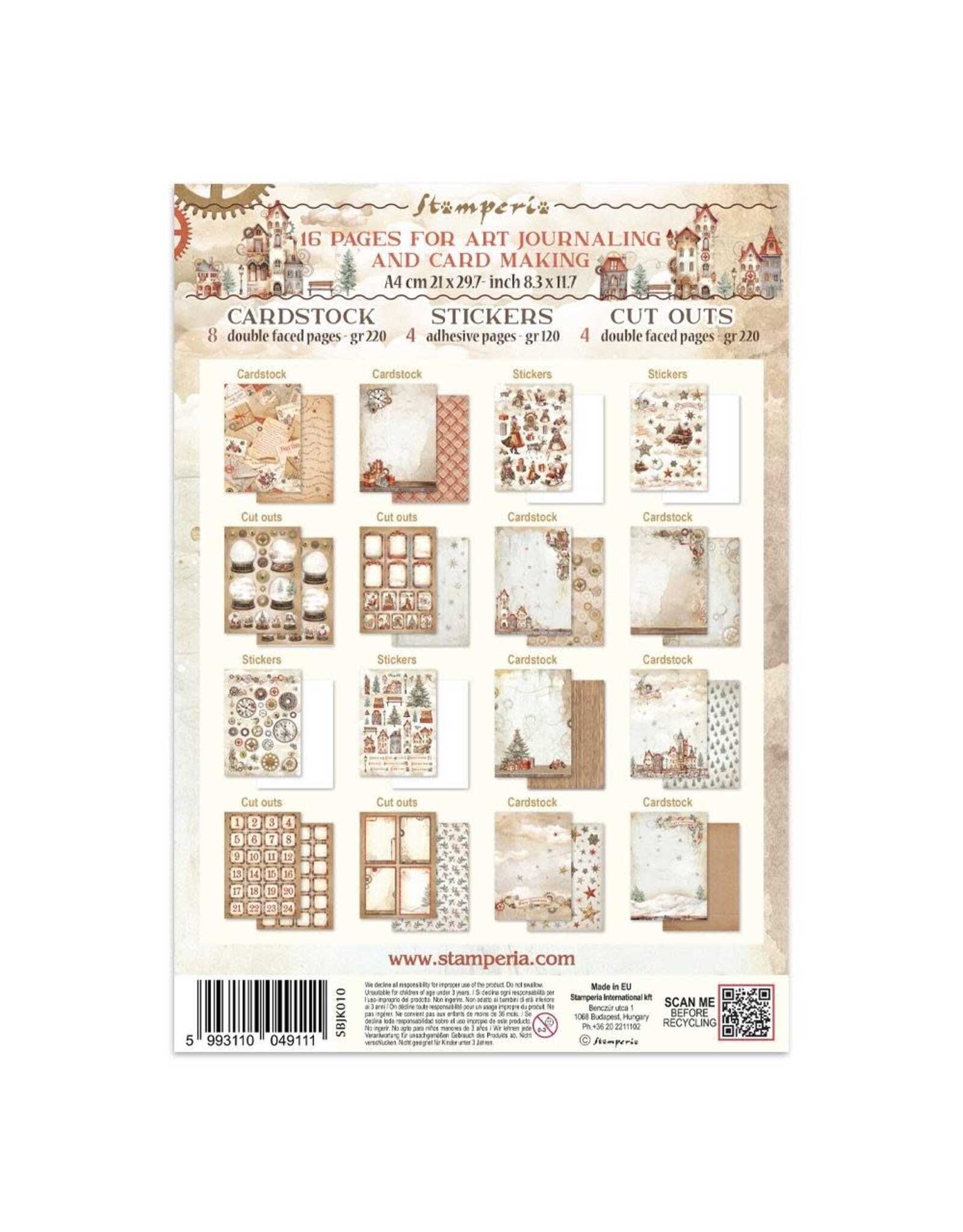 STAMPERIA STAMPERIA GEAR UP FOR CHRISTMAS JUNK JOURNAL